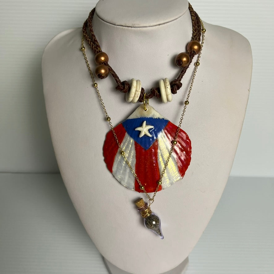 Alma Boricua – Dual Heritage Necklace Set
