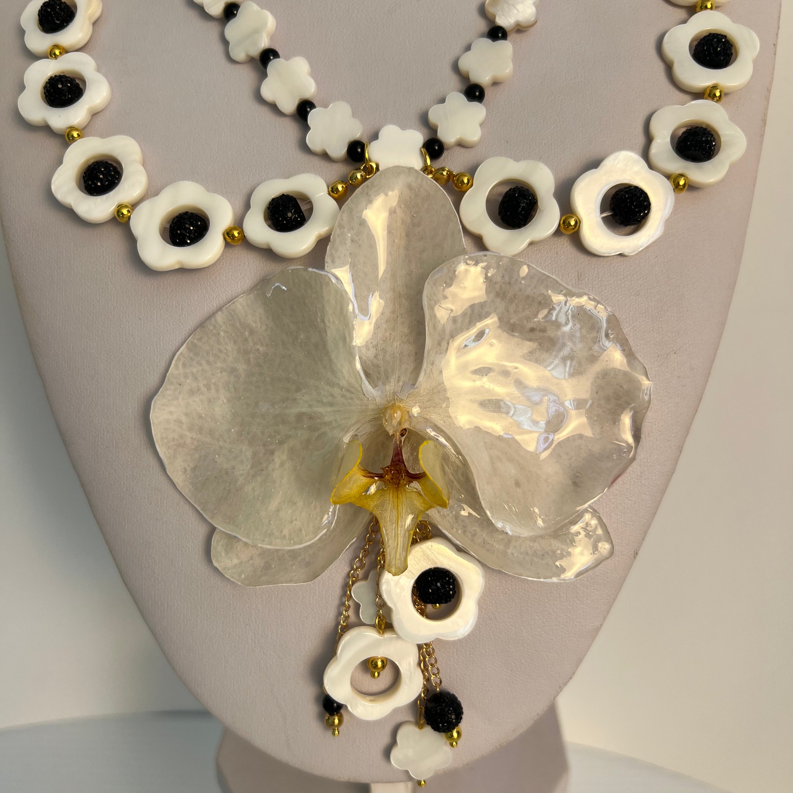 Eternal Whisper Orchid Necklace
