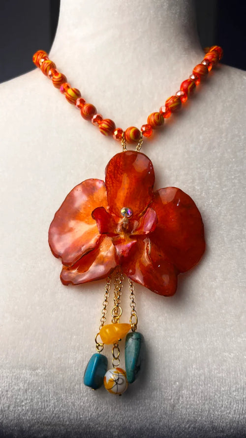 Autumn Orchid Necklace