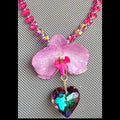 Orchid Heart Necklace