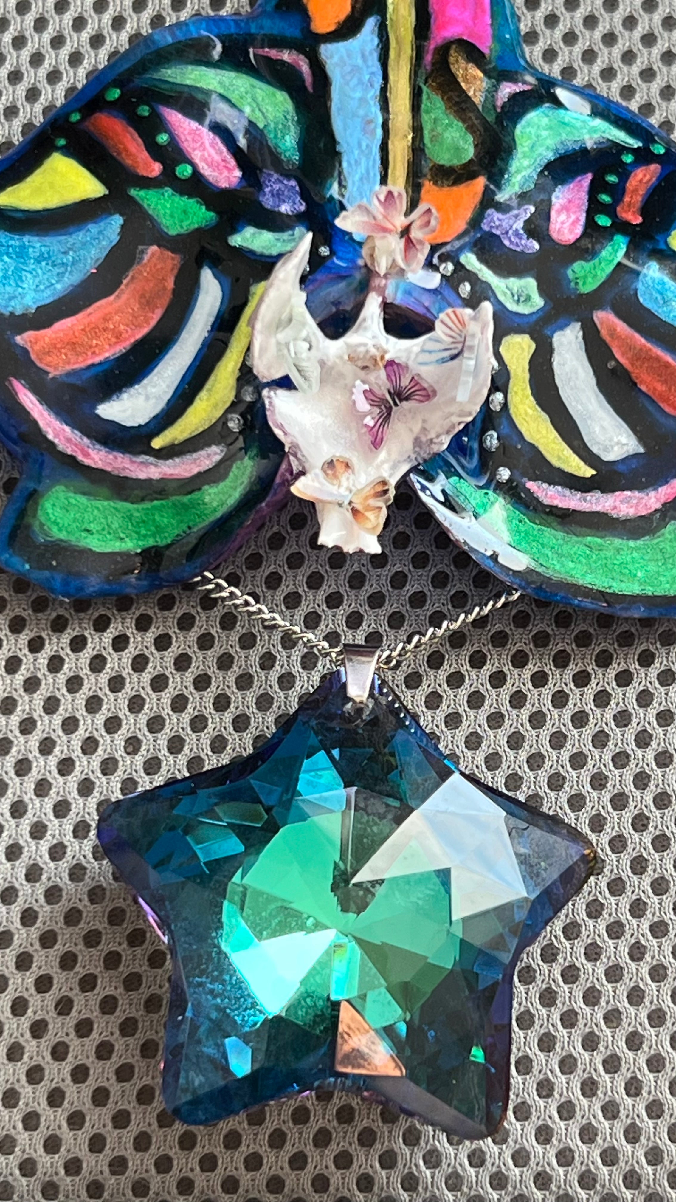 Cosmic Whimsical Orchid Necklace