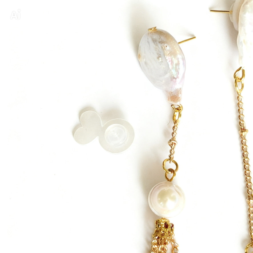 Celestial Drift Pearl Earrings