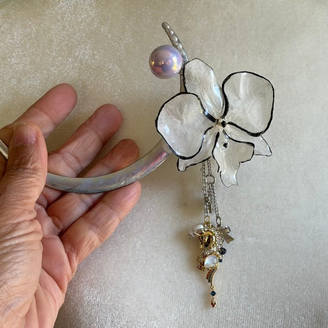 Celestine Orchid  Hair Adornment