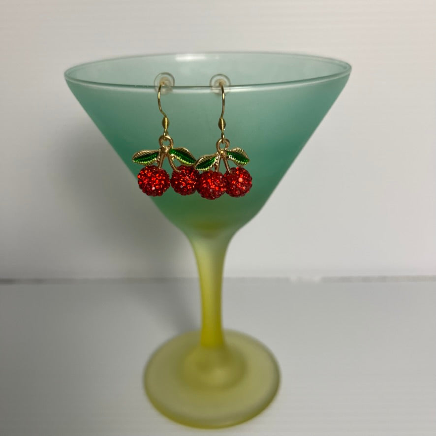 Ruby Cherry Spark Earrings