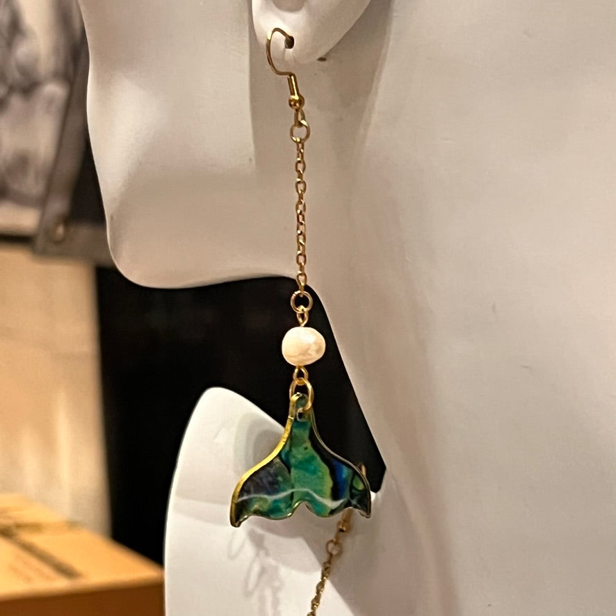 Mermaid Tail Fin earrings