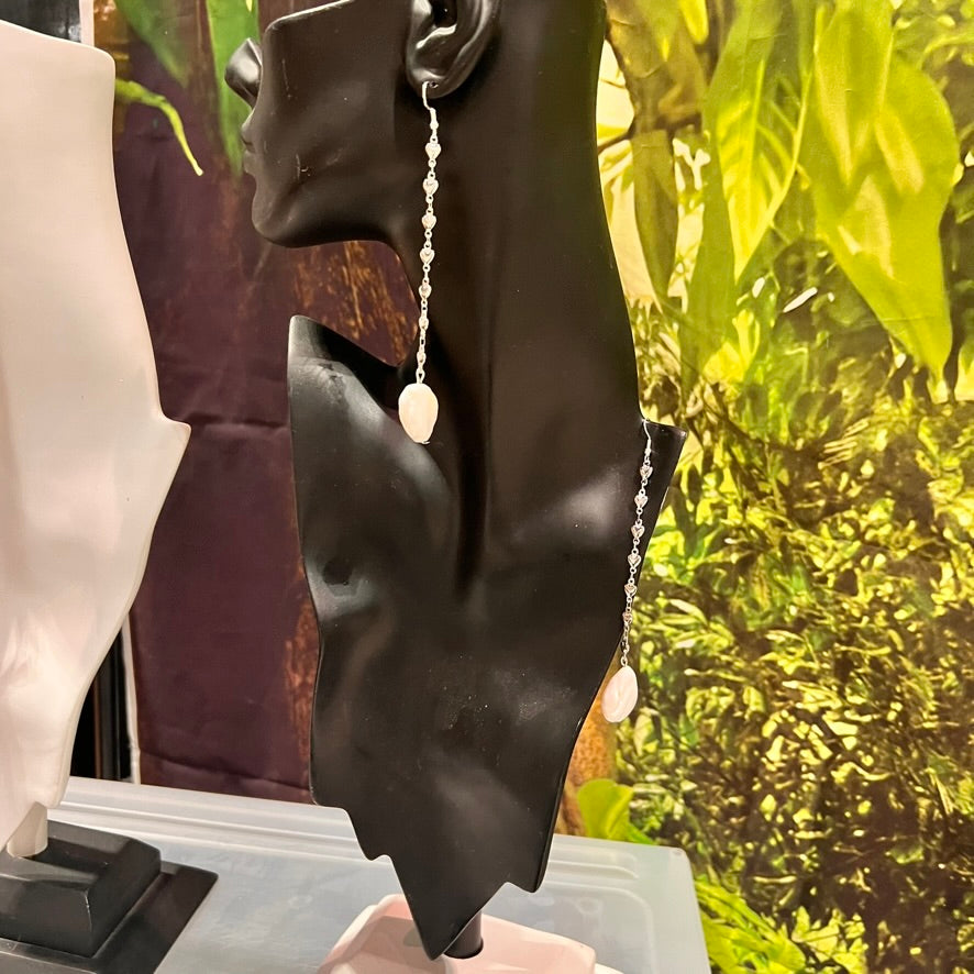 Ocean Hearts Pearl Drop Earrings - CC