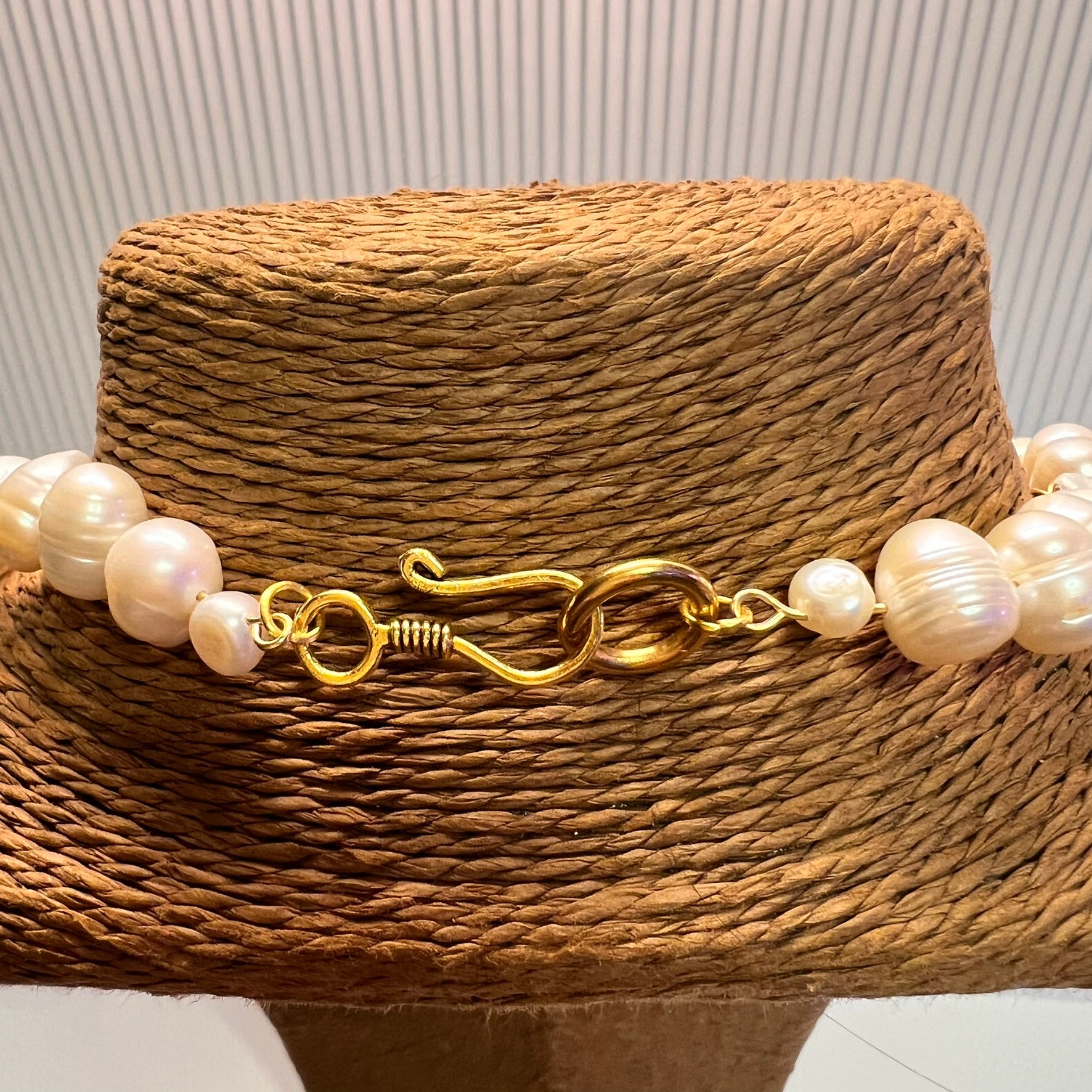 Orchid Heart Pearl Necklace