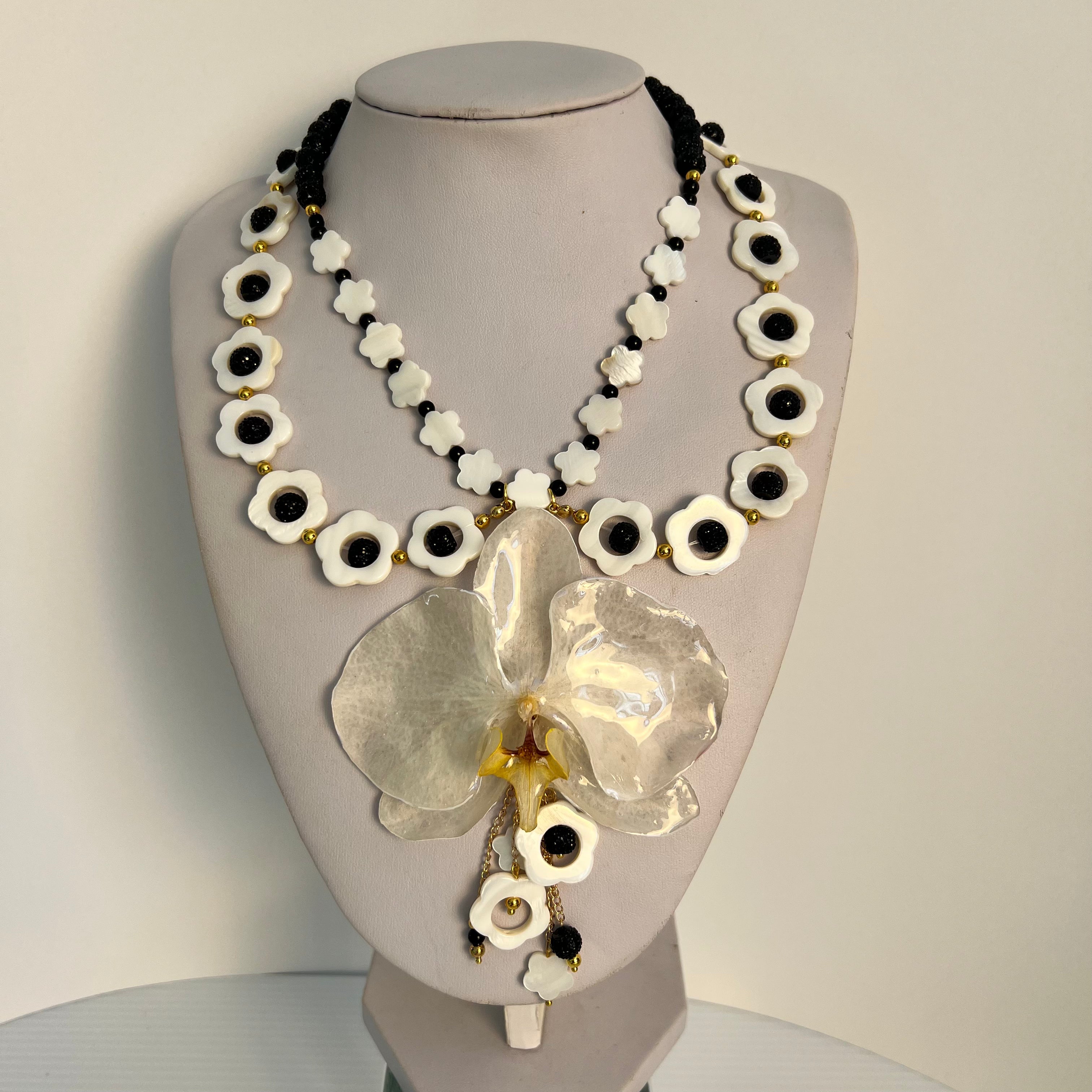 Eternal Whisper Orchid Necklace